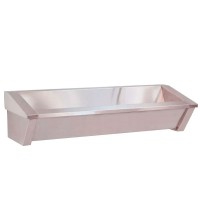 Surgical sink: made of stainless steel with two places without tap (150 x 50 x 37 cm)